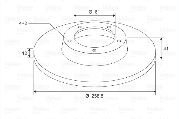 VALEO 297802 Bromsskiva