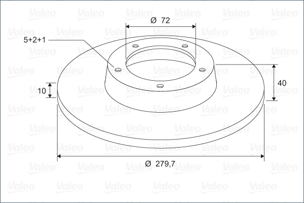VALEO 297851 Bromsskiva