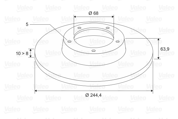 VALEO 297994 Bromsskiva