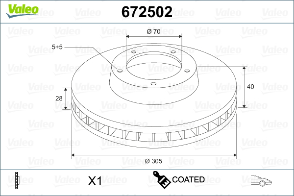 VALEO 672502 Discofreno-Discofreno-Ricambi Euro