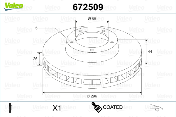 VALEO 672509 Discofreno-Discofreno-Ricambi Euro