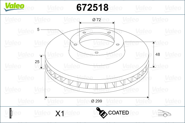 VALEO 672518 Discofreno-Discofreno-Ricambi Euro