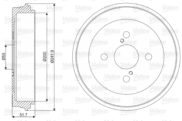 VALEO 237031 Tamburo freno-Tamburo freno-Ricambi Euro