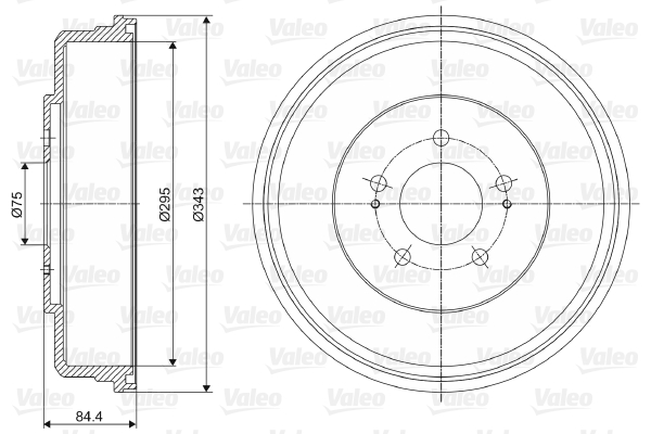 VALEO 237078 Tamburo freno-Tamburo freno-Ricambi Euro