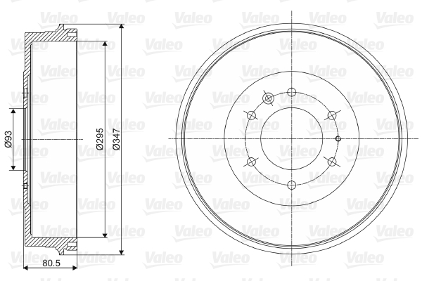 VALEO 237080 Tamburo freno-Tamburo freno-Ricambi Euro