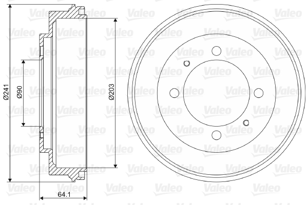 VALEO 237081 Brzdový buben