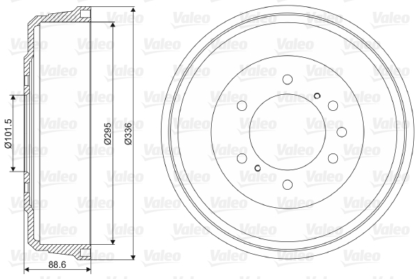 VALEO 237108 Tamburo freno