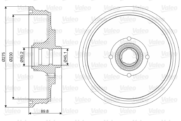 VALEO 237112 Brzdový buben