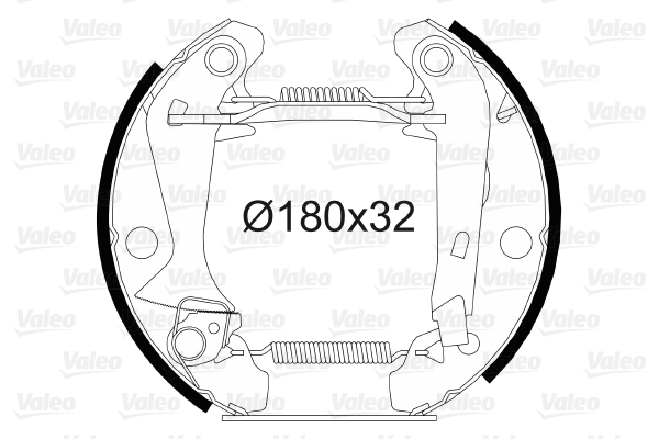 VALEO 554512 Kit ganasce freno