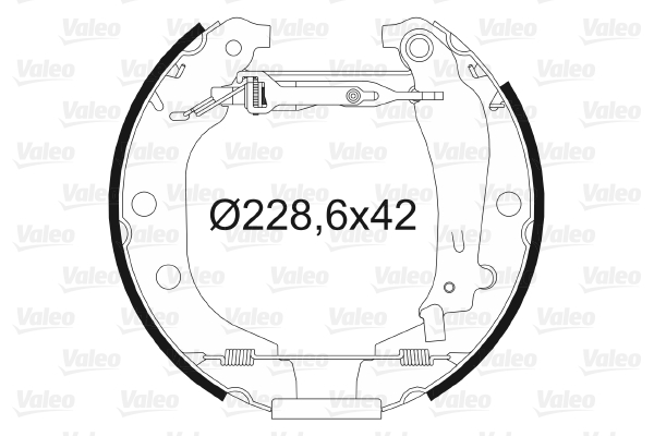 VALEO 554640 Bromsbackar, sats
