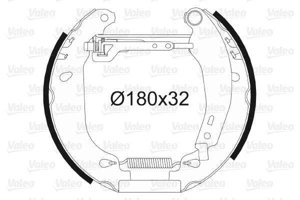 VALEO 554643 Bromsbackar, sats