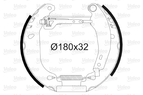 VALEO 554672 Bromsbackar, sats