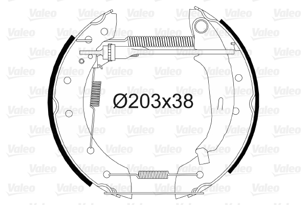 VALEO 554698 Kit ganasce freno