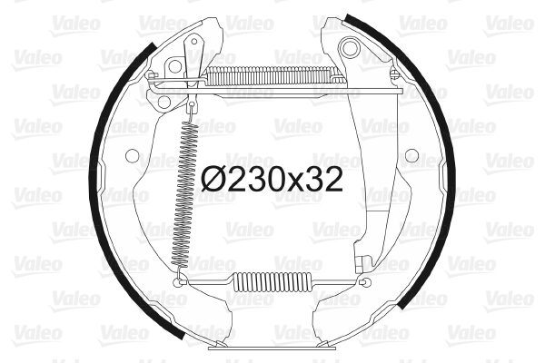VALEO 554731 Bromsbackar, sats