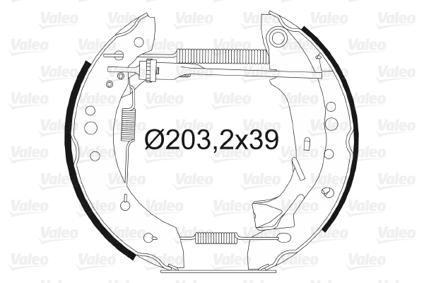 VALEO 554758 Kit ganasce freno