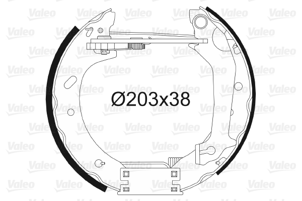 VALEO 554766 Bromsbackar, sats