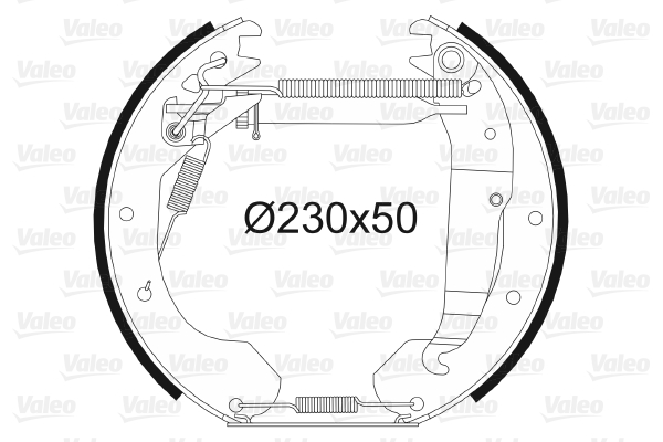 VALEO 554807 Bromsbackar, sats