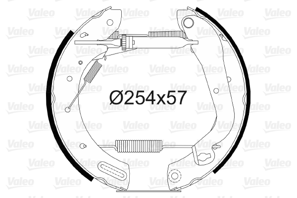 VALEO 554808 Kit ganasce freno