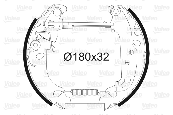 VALEO 554826 Kit ganasce freno