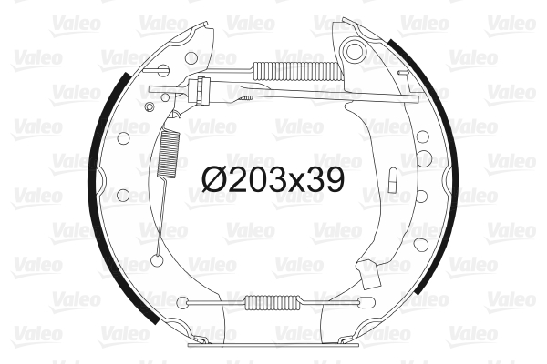 VALEO 554849 Bromsbackar, sats