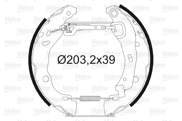 VALEO 554851 Kit ganasce freno