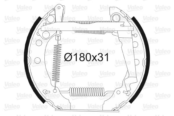 VALEO 554853 Kit ganasce freno-Kit ganasce freno-Ricambi Euro