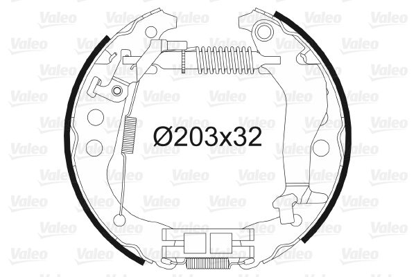 VALEO 554860 Bromsbackar, sats