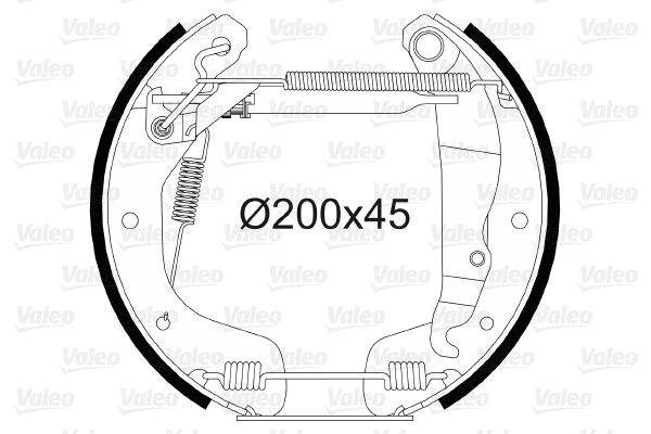 VALEO 554867 Bromsbackar, sats
