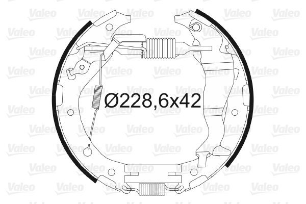 VALEO 554882 Kit ganasce freno