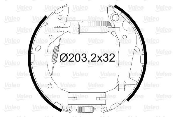 VALEO 554886 Kit ganasce freno