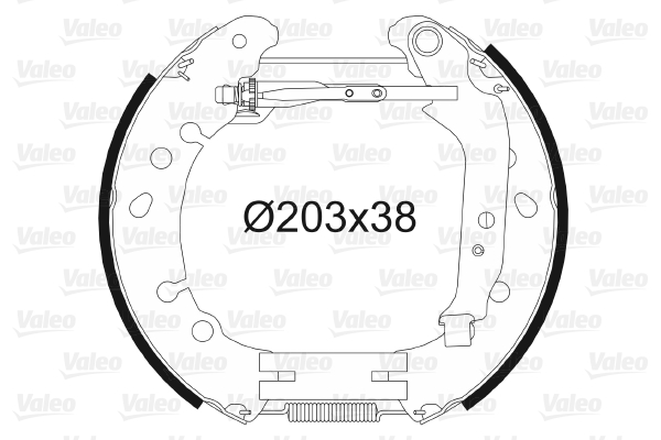 VALEO 554896 Kit ganasce freno