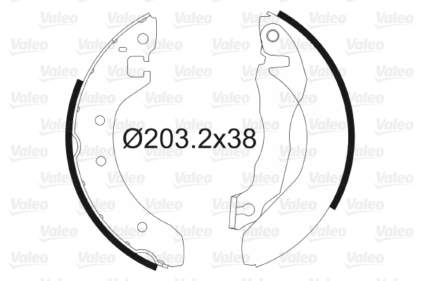 VALEO 562055 Bromsbackar, sats