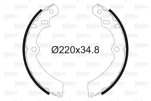 VALEO 562072 Bromsbackar, sats