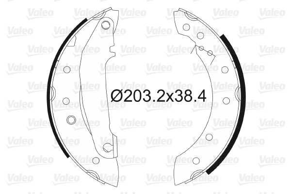 VALEO 562083 Bromsbackar, sats