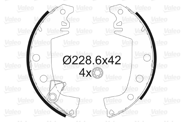 VALEO 562383 Bromsbackar, sats