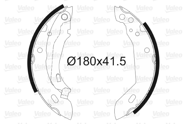 VALEO 562448 Bromsbackar, sats