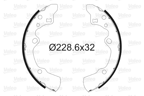 VALEO 562545 Bromsbackar, sats