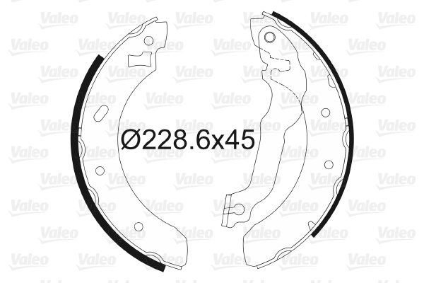 VALEO 562566 Bromsbackar, sats
