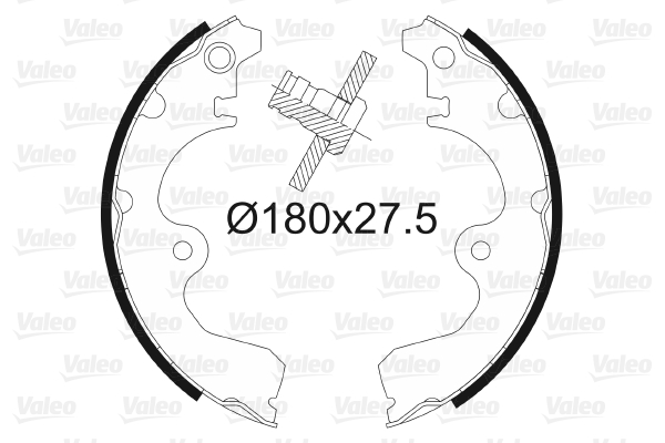 VALEO 562600 Bromsbackar, sats