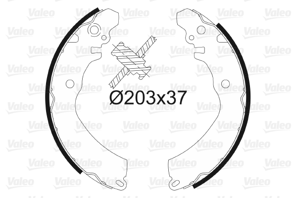 VALEO 562607 Bromsbackar, sats