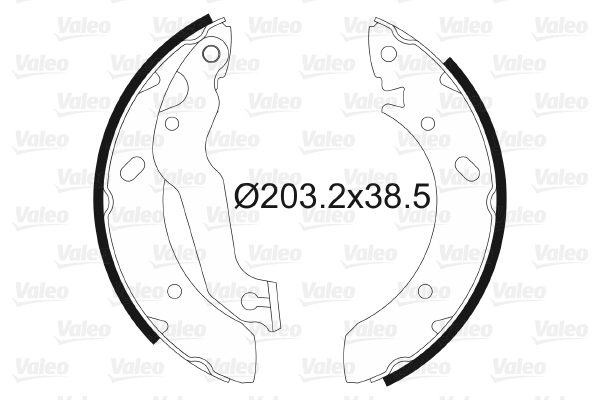 VALEO 562609 Bromsbackar, sats