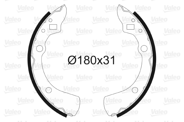 VALEO 562619 Bromsbackar, sats