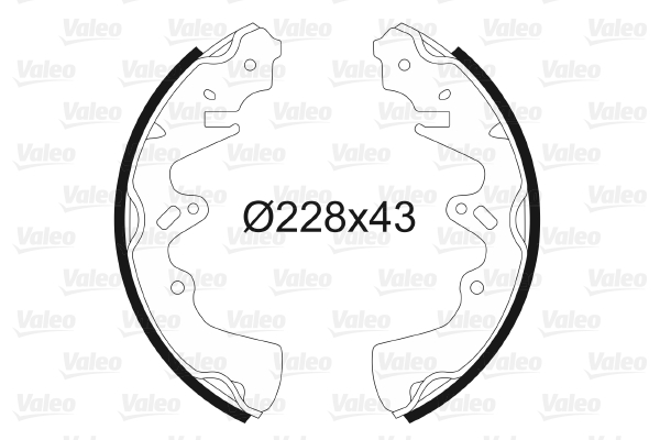 VALEO 562686 Bromsbackar, sats