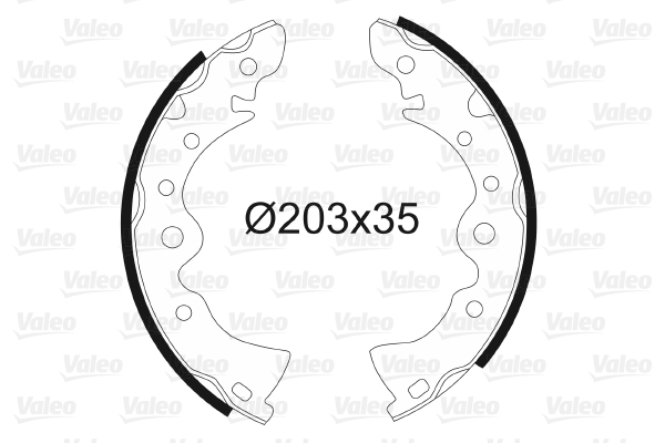 VALEO 562699 Bromsbackar, sats