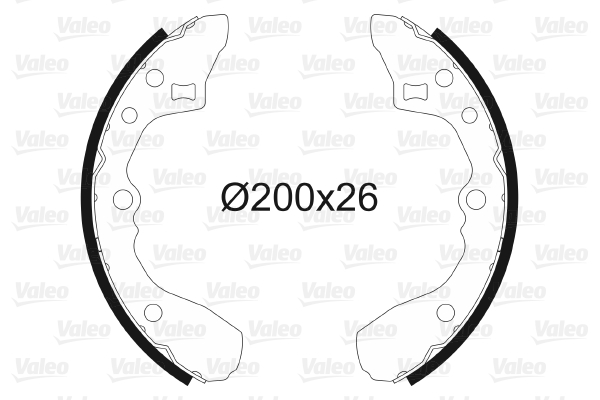 VALEO 562702 Bromsbackar, sats
