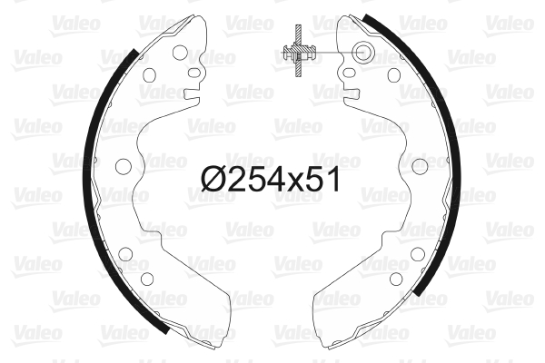VALEO 562719 Bromsbackar, sats