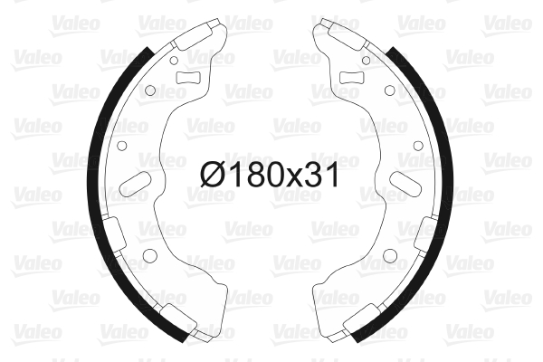 VALEO 562720 Bromsbackar, sats