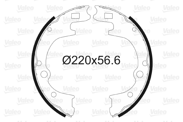 VALEO 562757 Bromsbackar, sats