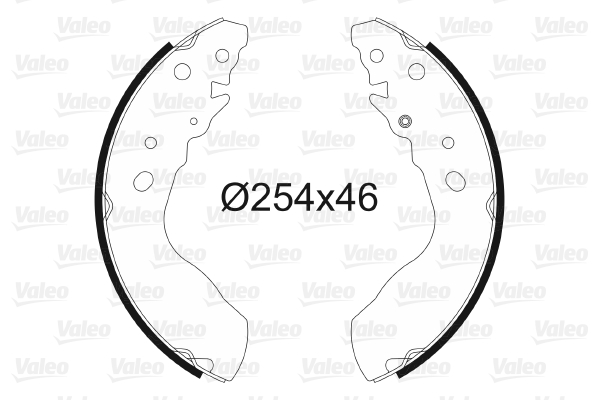 VALEO 562759 Bromsbackar, sats
