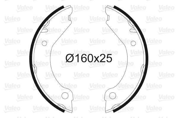 VALEO 562765 Bromsbackar,...
